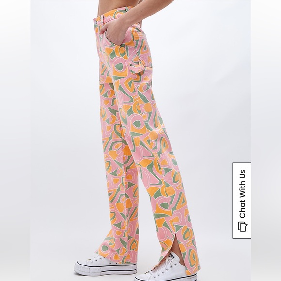 PacSun Geometric Print Boyfriend Carpenter Pants - Picture 5 of 6